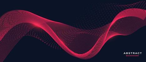 Abstract background with dynamic waves vector