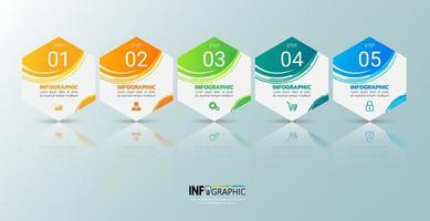 Process infographic template vector