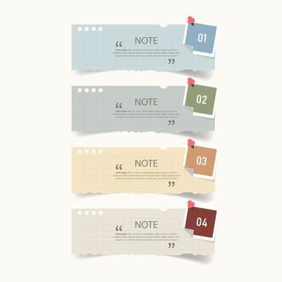 Notepapers stricker banner set