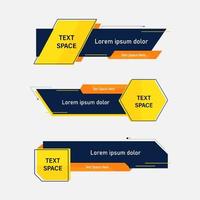 Modern lower third banner template in flat design vector