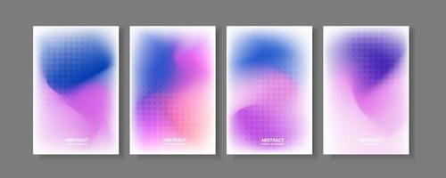Set of colorful holographic gradient background vector