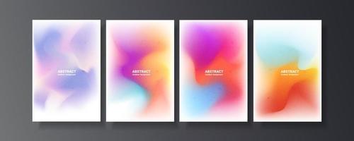 Set of blurred abstract background. vector