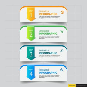 plantilla de infografía de proceso vector