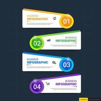 Colorful infographic 4 steps template vector