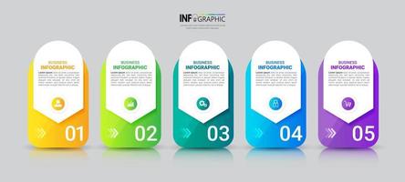 Process infographic template vector