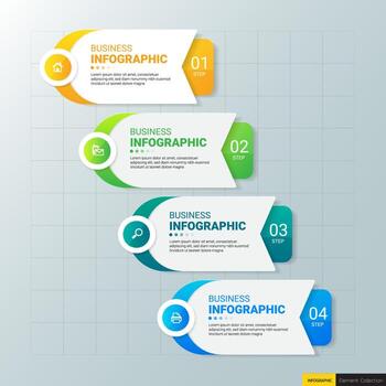 plantilla de infografía de proceso vector