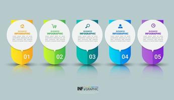 Process infographic template vector