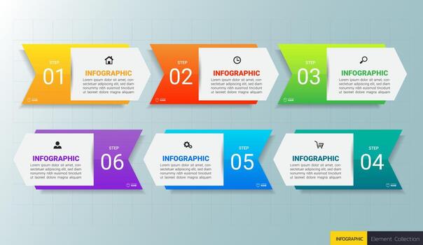 Process infographic template vector