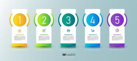 Steps timeline infographics design vector