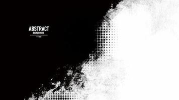 Black and white abstract background with grunge texture vector