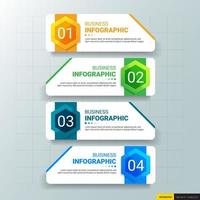 Process infographic template vector