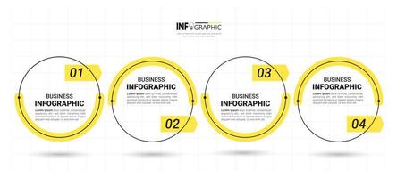 4 steps business infographic vector