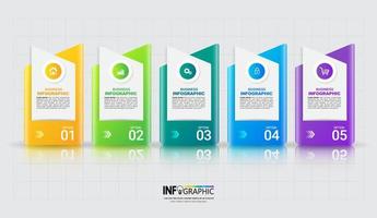 Process infographic template vector