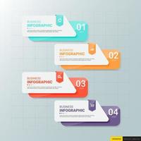 Colorful infographic 4 steps template vector