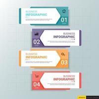 Colorful infographic 4 steps template vector