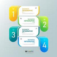 Process infographic template vector