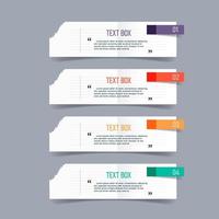 Text box design with notepapers mockup vector