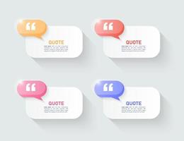 Modern quote frames template vector