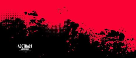Fondo de textura grunge abstracto negro y rojo