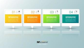 Flat timeline infographic template vector