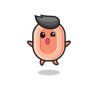 soap character is jumping gesture vector