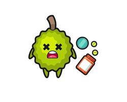 illustration of overdose durian character vector