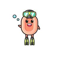 the soap diver cartoon character vector