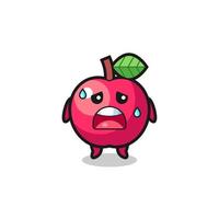 la caricatura de fatiga de apple vector