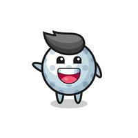 happy golf cute mascot character vector