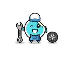 the sticker character as a mechanic mascot vector