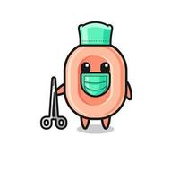 surgeon soap mascot character vector