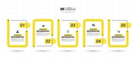 Flat timeline infographic template vector