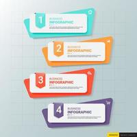 Colorful infographic 4 steps template vector