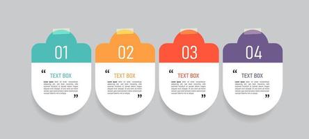 Text box design with note papers mock up. vector