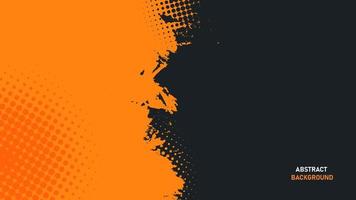 Fondo de textura grunge naranja y negro abstracto vector