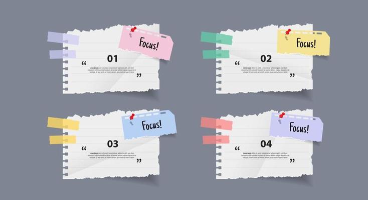 Notepapers stricker banner set