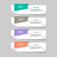 Text box design with notepapers mockup vector