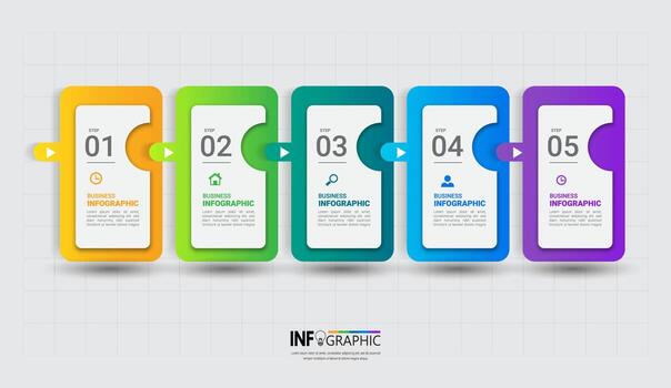 plantilla de infografía de proceso vector