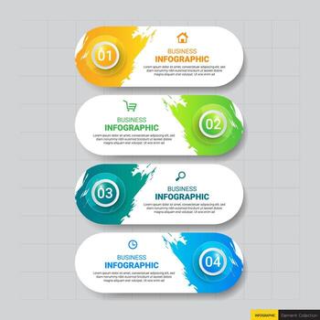 plantilla de infografía de proceso vector