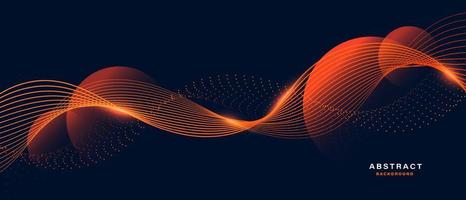 Abstract background with flowing particles. vector