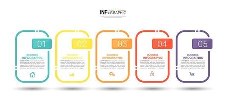 Flat timeline infographic template vector