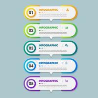 Process infographic template vector