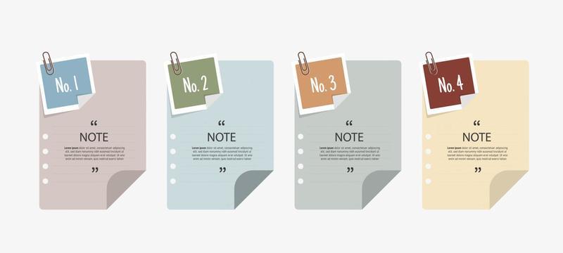 Text box design with note papers
