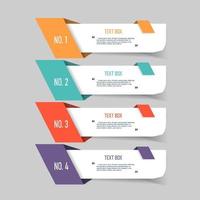 Text box design with notepapers mockup vector