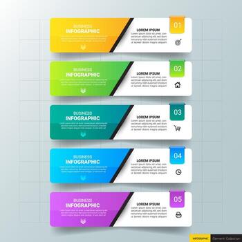 plantilla de infografía de proceso vector