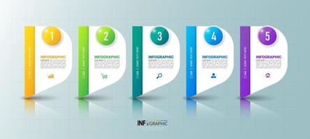 Steps timeline infographics design vector