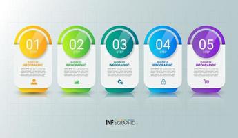 Process infographic template vector