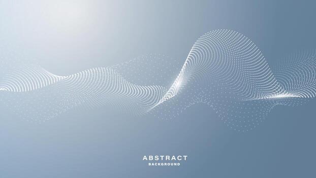 white abstract background with flowing particles vector