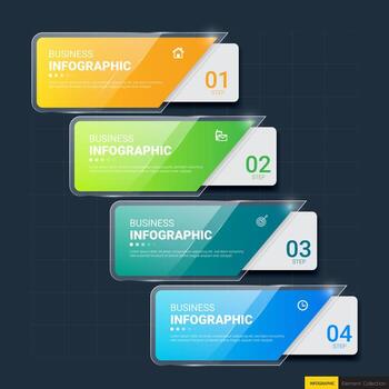 plantilla de infografía de proceso vector