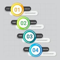 Process infographic template vector